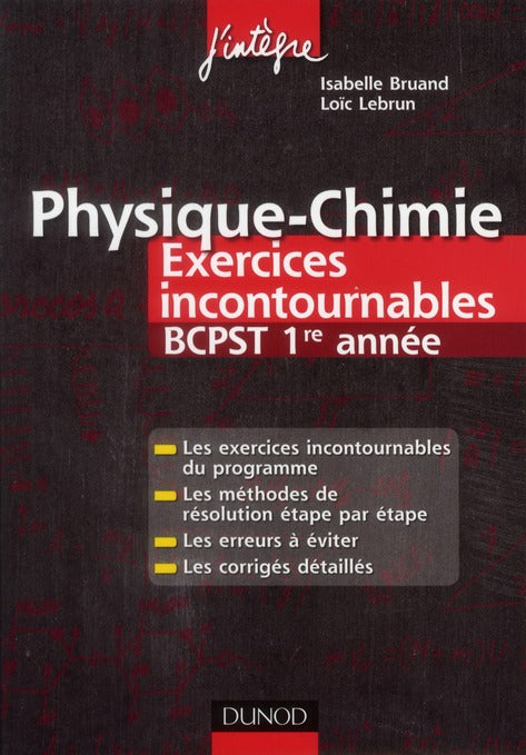 Physique-chimie ; BCPST 1ère année ; exercices incontournables