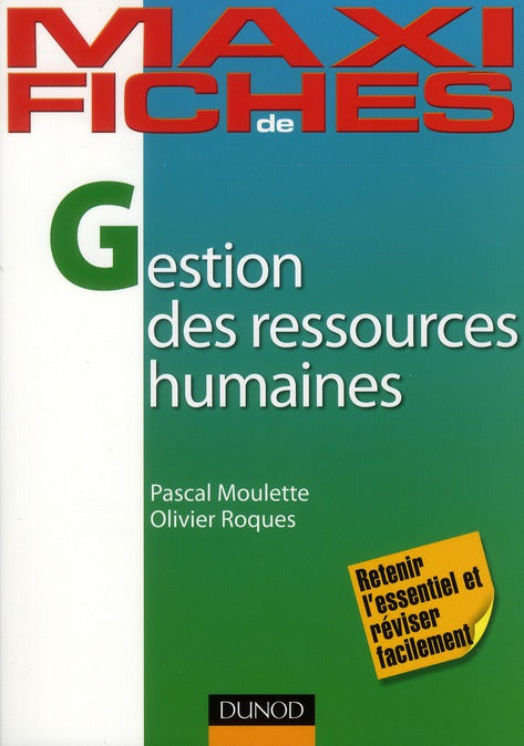 Maxi fiches : gestion des ressources humaines