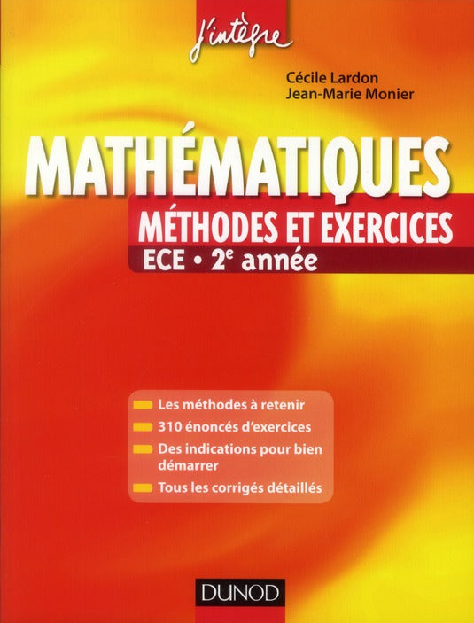 Mathématiques ; ECE 2e année ; méthodes et exercices