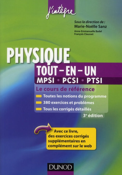 Physique ; MPSI, PCSI, PTSI 1ère année ; tout-en-un  (3e édition)