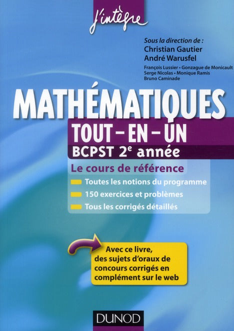 Mathématiques ; BCPST 2e année ; tout-en-un