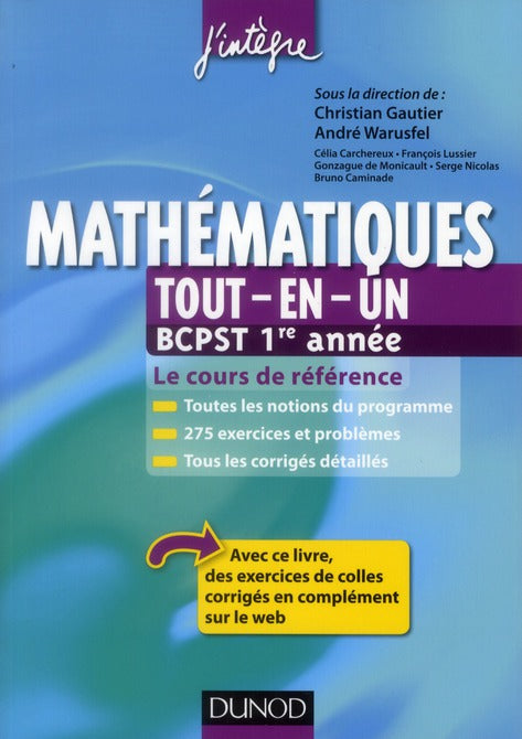 Mathématiques ; BCPST 1ère année ; tout-en-un