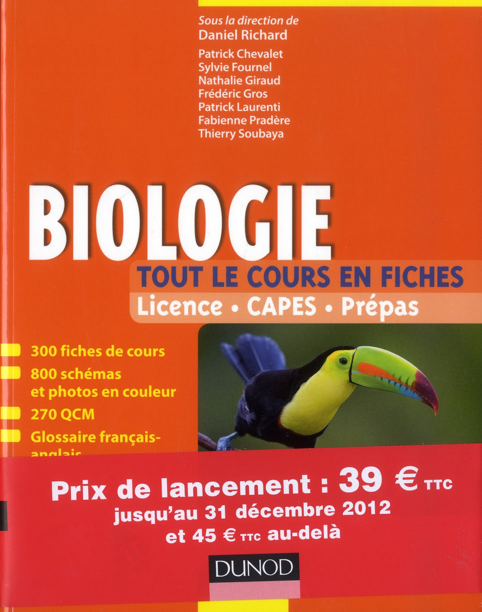 Biologie ; licence ; tout le cours en fiches (2e édition)