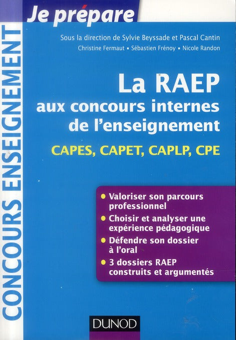 Je prépare : la Raep au concours internes de l'enseignement ; CAPES, CAPET, CAPLP, CPE