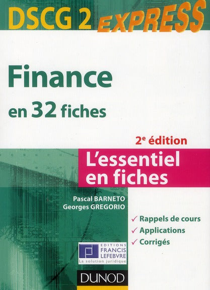 DSCG 2 ; finance en 32 fiches (2e édition)