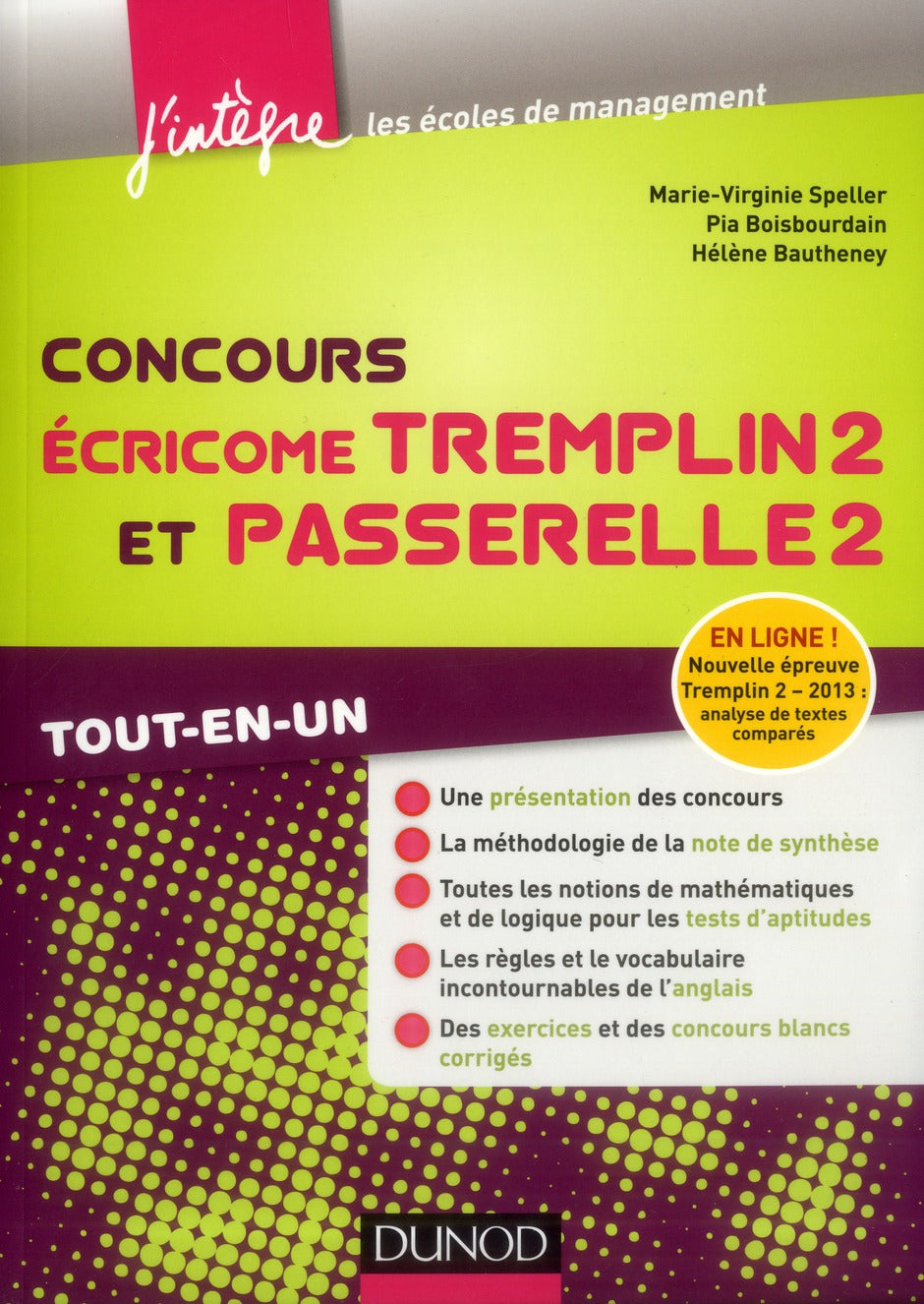 Concours ECRICOME ; Tremplin 2 et Passerelle 2 ; tou-en-un
