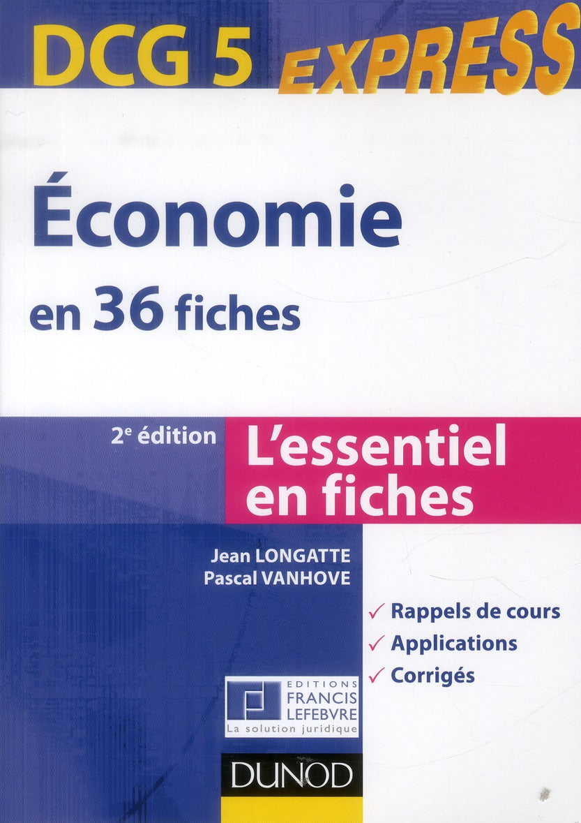 DCG 5 ; économie en 36 fiches (2e édition)