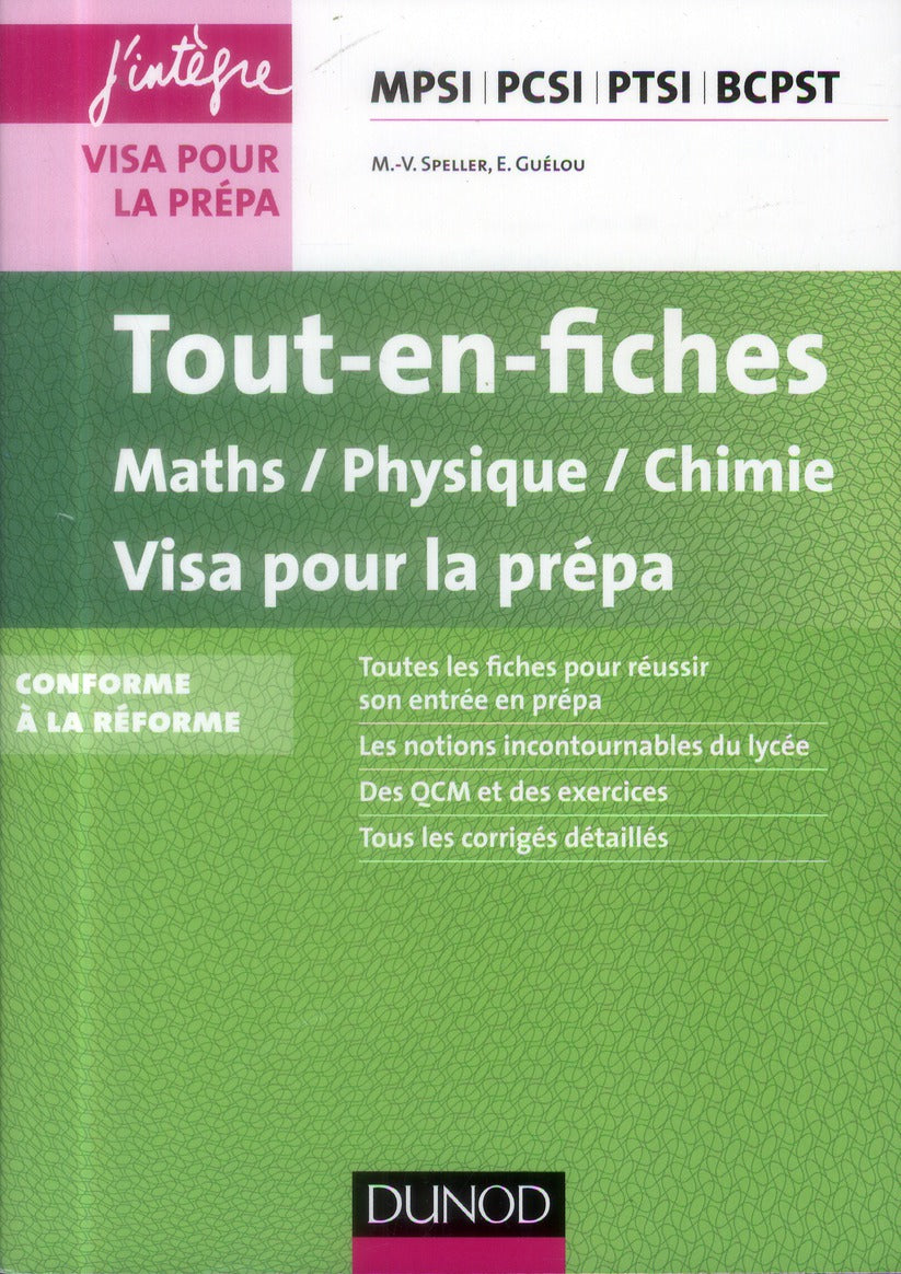 Mathématiques-physique-chimie ; MPSI, PCSI, PTSI, BCSPT ; visa pour la prépa