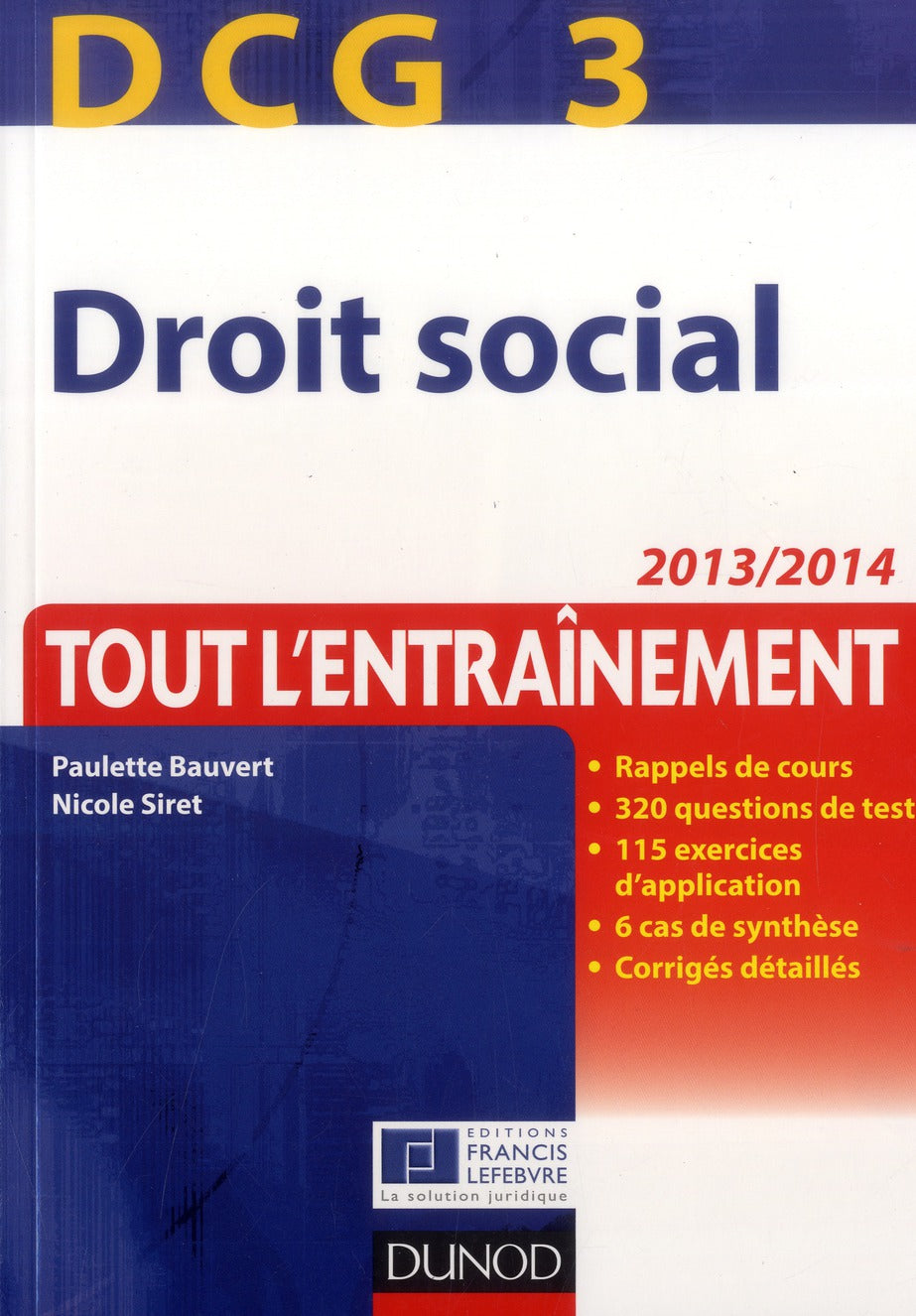 DCG 3 ; droit social ; tout l'entraînement (6e édition)