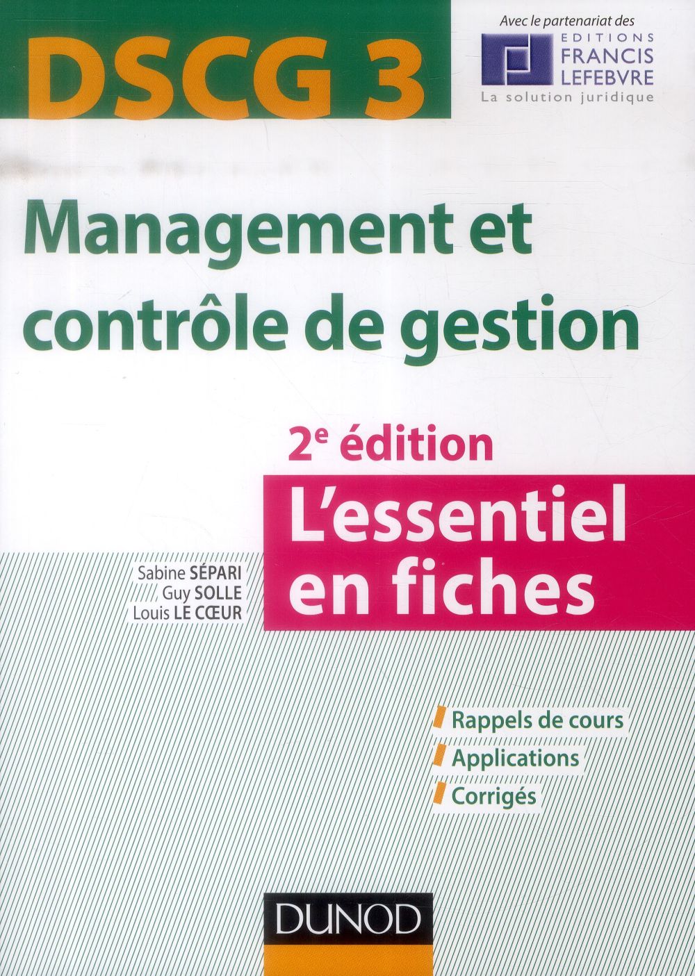 DSCG 3 ; management et contrôle de gestion en 20 fiches (2e édition)