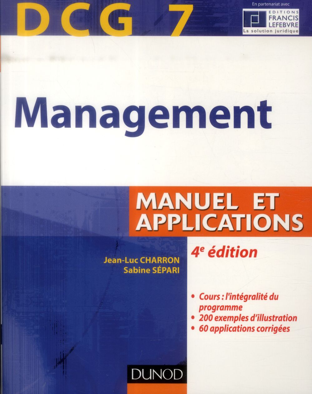 DCG 7 ; management ; manuel et applications, corrigés inclus (4e édition)