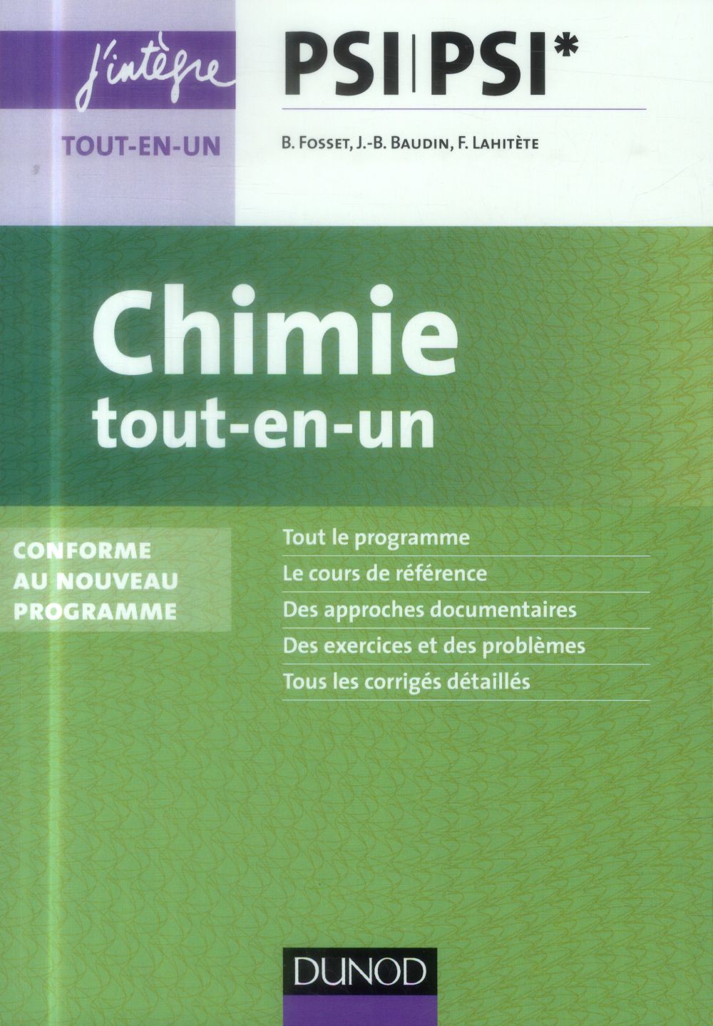 Chimie ; PSI-PSI* ; tout-en-un