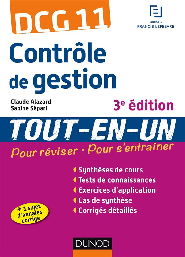 DCG 11 ; contrôle de gestion ; tout de l'entraînement (3e édition)