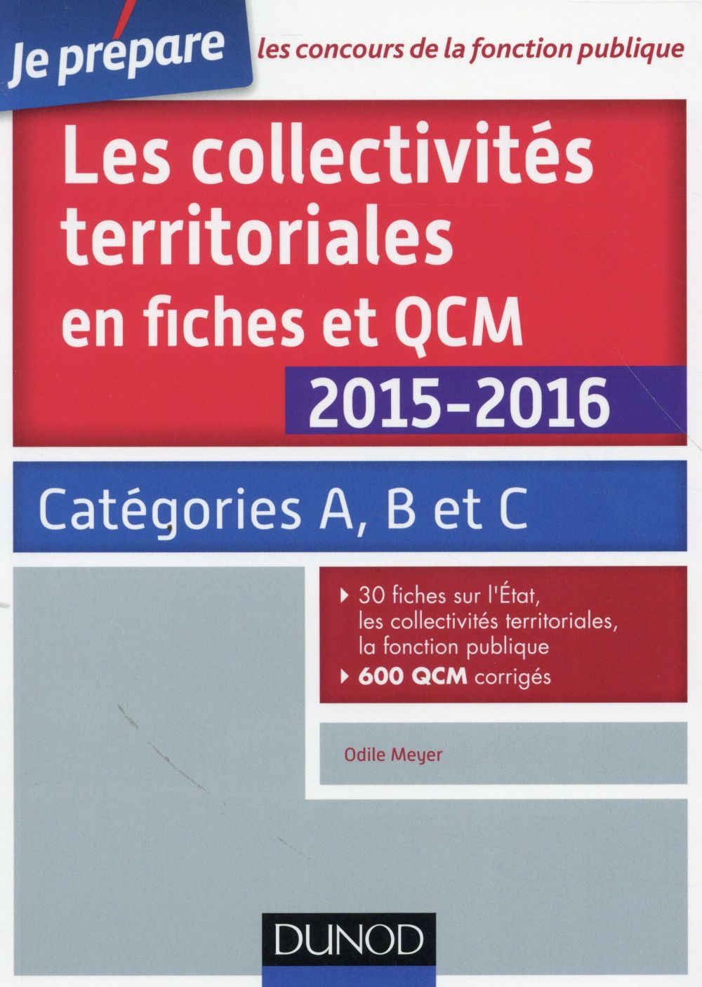 Je prépare : les collectivités territoriales en QCM (3e édition)