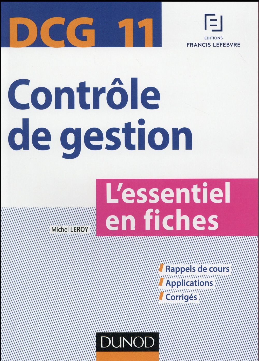 DCG 11 ; contrôle de gestion ; l'essentiel en fiches