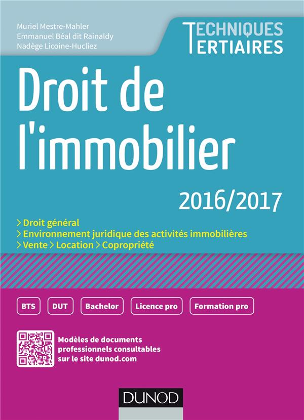 Droit de l'immobilier 2016/2017