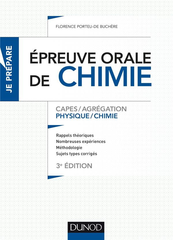 Je prépare : l'épreuve orale du Capes de Chimie (3e édition)