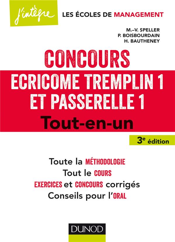 Concours Ecricome Tremplin 1 et Passerelle 1 ; tout-en-un (3e édition)