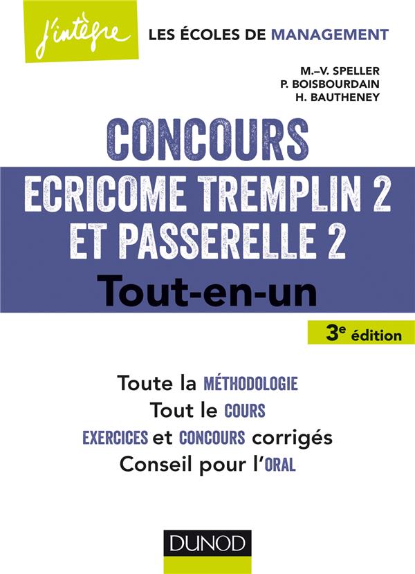 Concours Ecricome Tremplin 2 et Passerelle 2 ; tout-en-un (3e édition)
