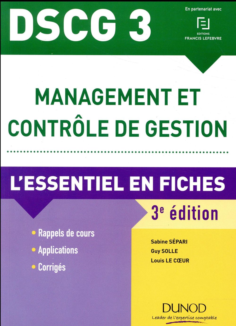 DSCG 3 management et contrôle de gestion (3e édition)
