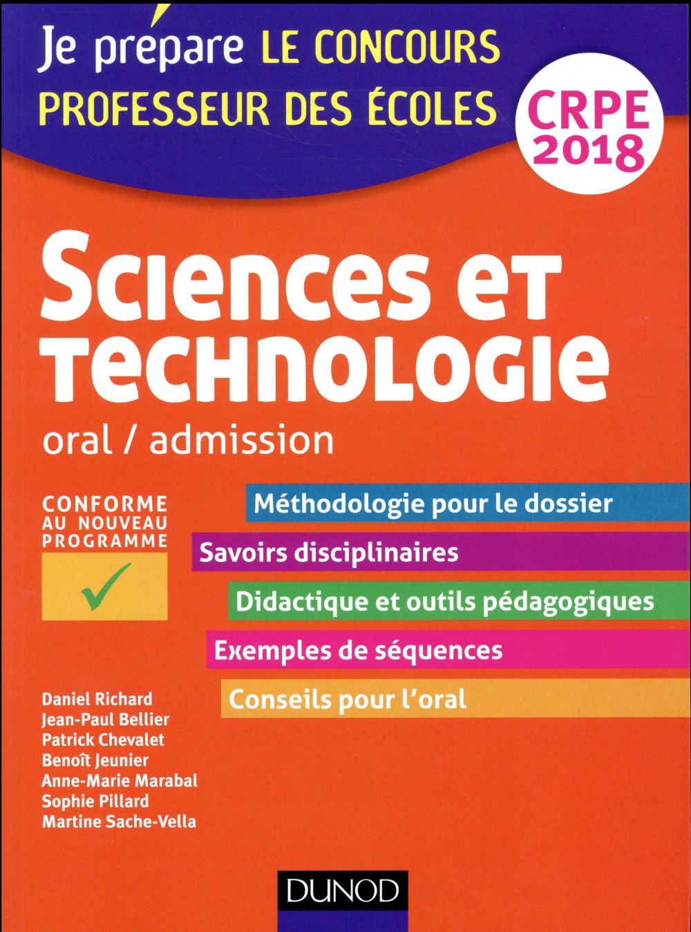 Je prépare : sciences et technologie ; professeur des écoles ; oral, admission ; CRPE (édition 2018)