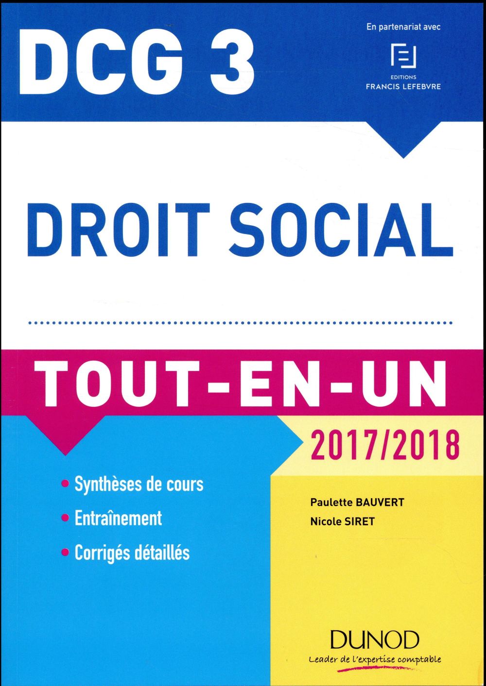DCG 3 ; droit social ; tout-en-un (édition 2017/2018)