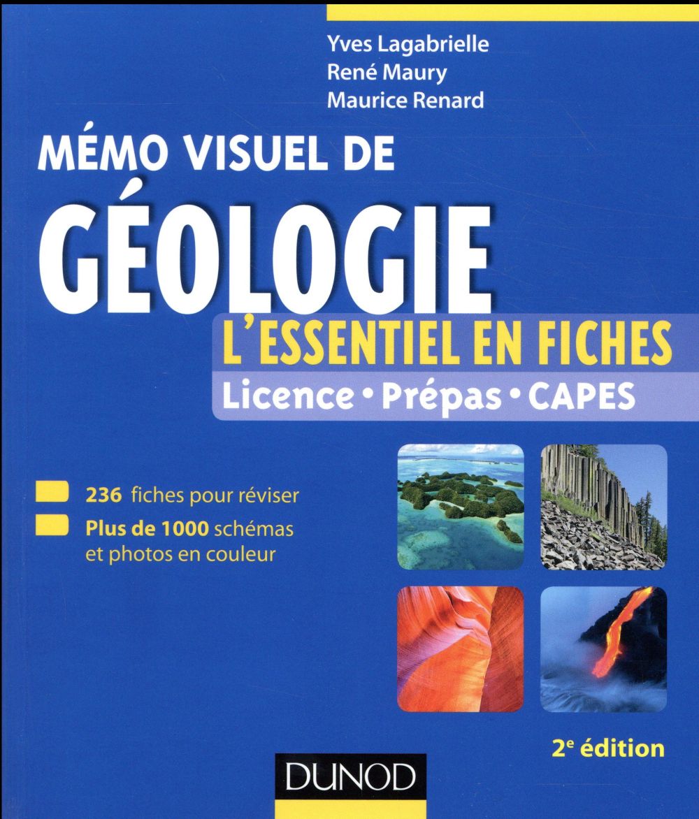 Mémo visuel de géologie ; l'essentiel en fiches et en couleurs