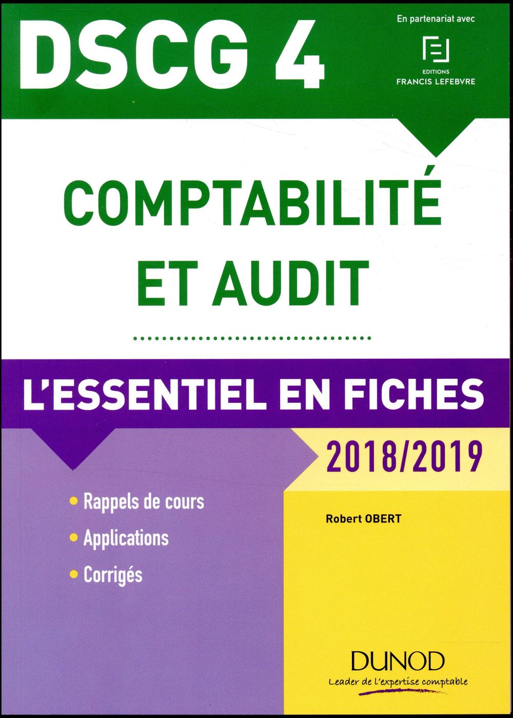 DSCG 4 - comptabilité et audit ; l'essentiel en fiches (édition 2018/2019)