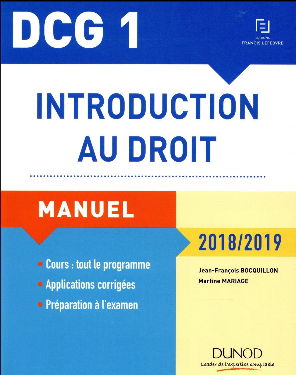 DCG 1 ; introduction au droit (édition 2018/2019)