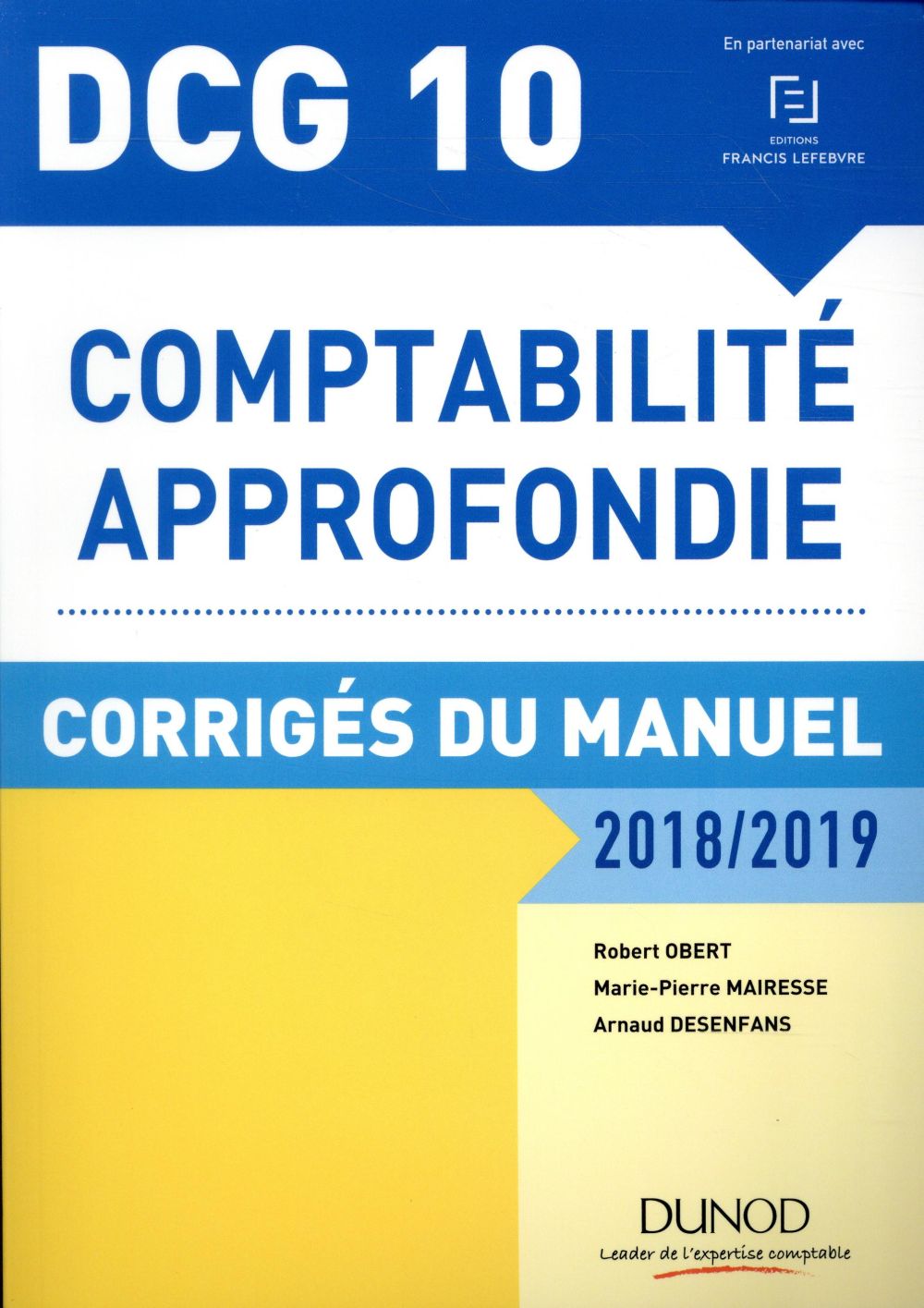 DCG 10 ; comptabilité approfondie 2018/2019 -  corriges du manuel (édition 2018/2019)