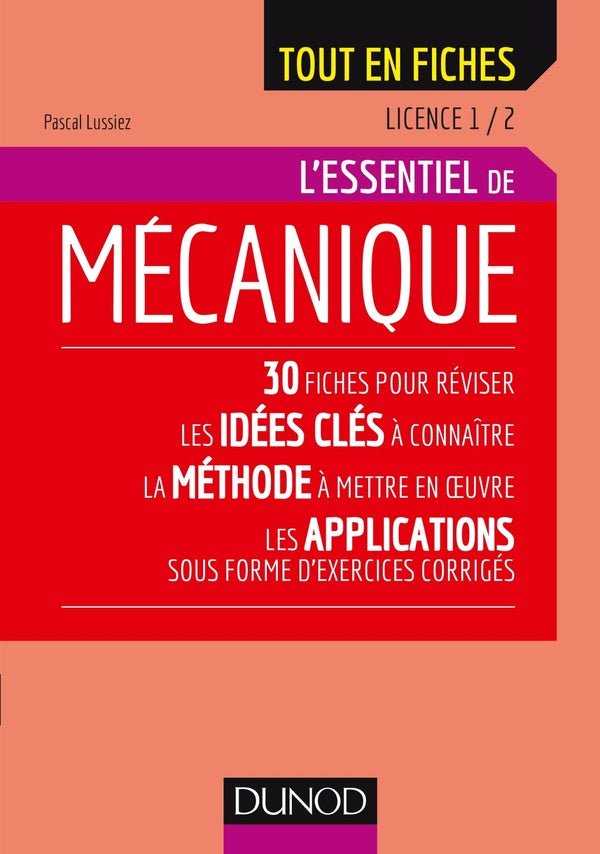 Mécanique BTS ; l'essentiel en fiches