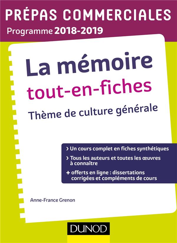 Thème de culture générale ; prépas commerciale ; tout en fiches (édition 2018/2019)