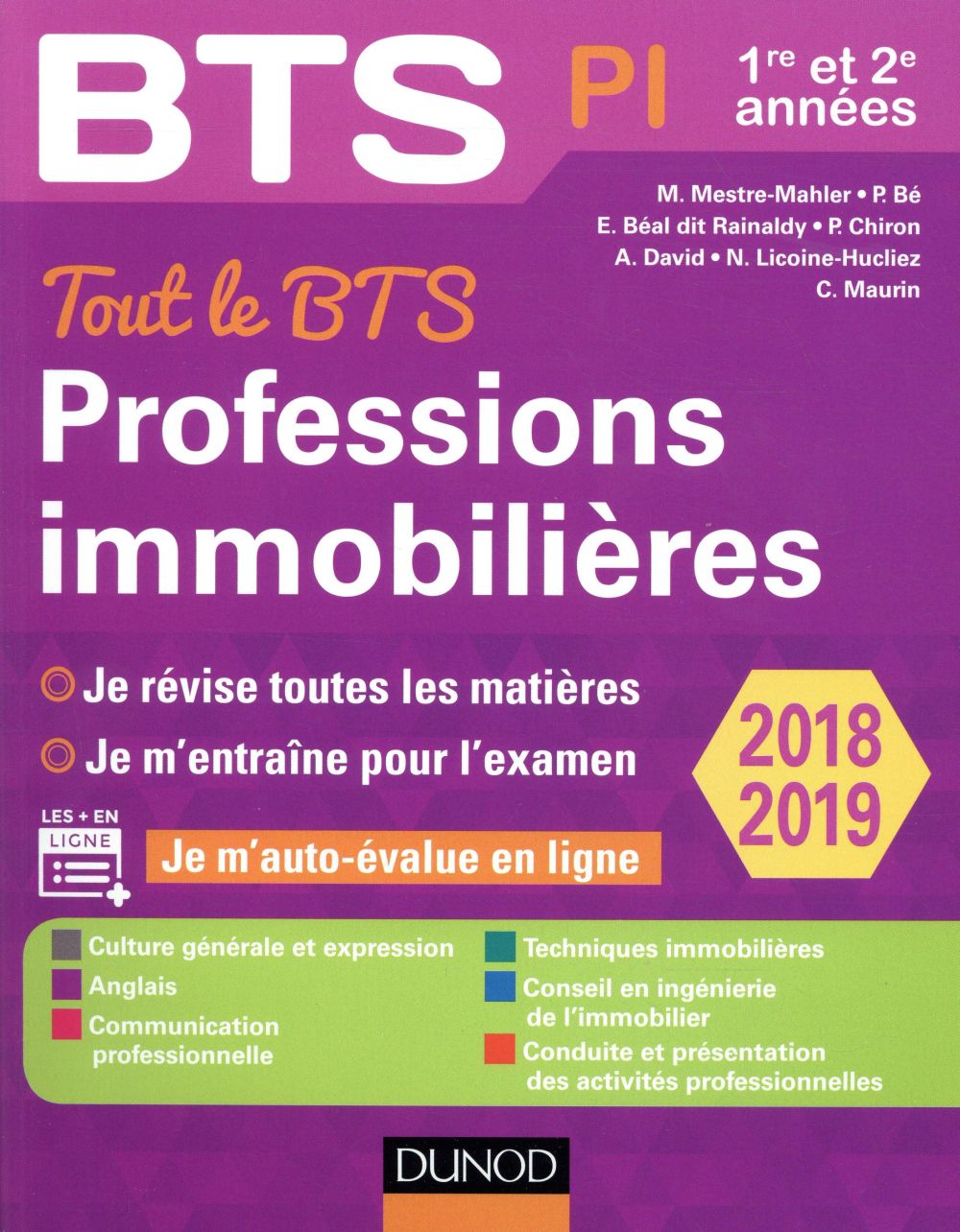 BTS : professions immobilières ; 1re et 2e années (édition 2018/2019)