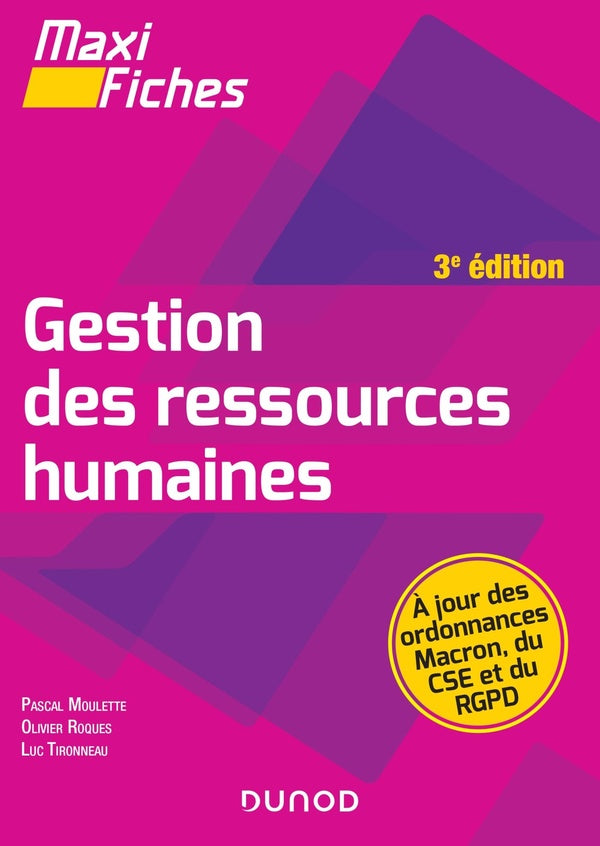 Maxi fiches : RH licence Tome 1 ; gestion des ressources humaines (3e édition)