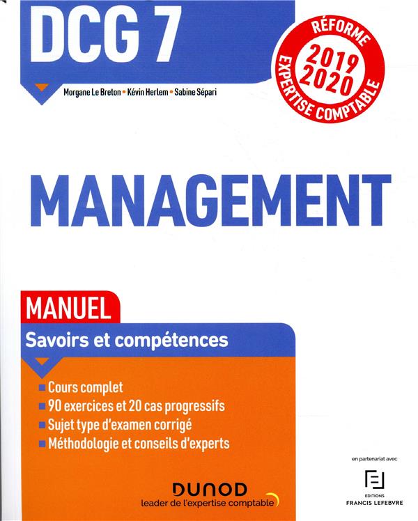 Dcg 7 management  - manuel - reforme 2019-2020 - reforme expertise comptable 2019-2020 (édition 2019/2020)