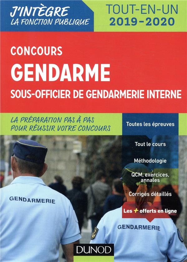 Fonction publique d'etat - t02 - concours gendarme sous-officier de gendarmerie interne - tout-en-un (édition 2019/2020)