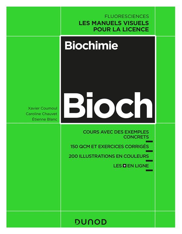 Biochimie ; cours avec exemples concrets, QCM, exercices corrigés