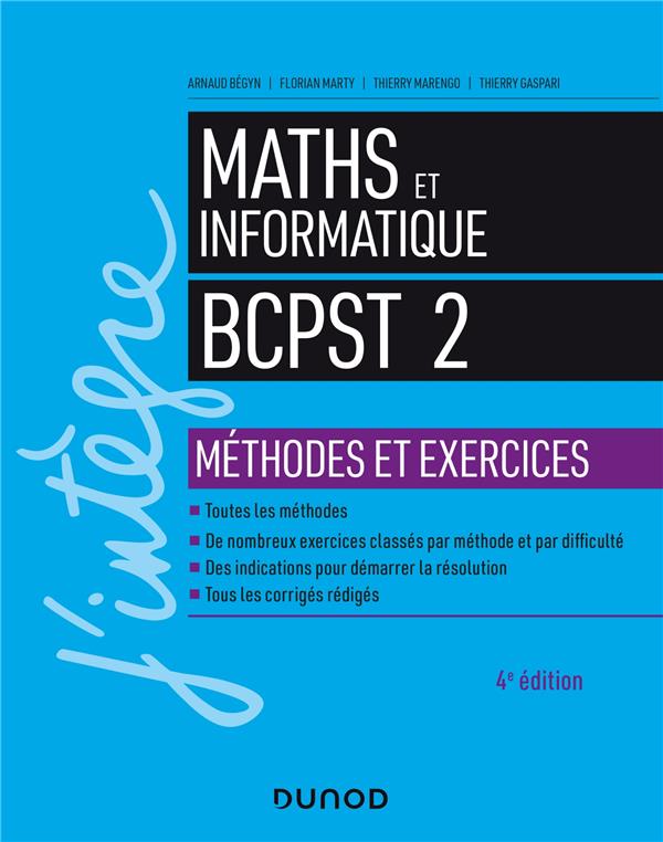Mathématiques et informatique ; BCPST 2e année ; méthodes et exercices (4e édition)