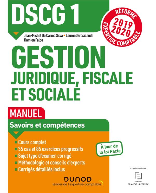 DSCG1 ; gestion juridique, fiscale et sociale ; manuel (édition 2019/2020)