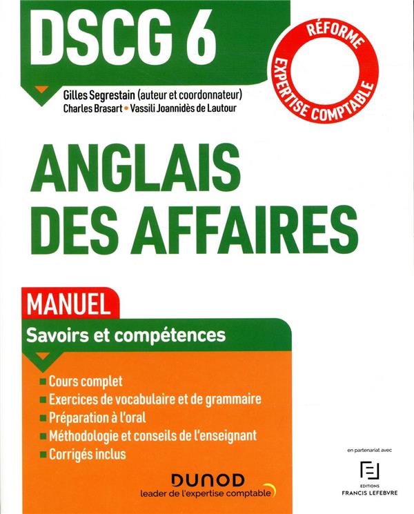 DSCG 6 ; anglais des affaires ; manuel ; savoirs et compétences (édition 2019/2020)