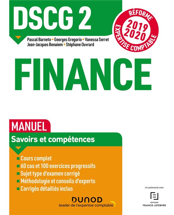 DSCG 2 ; finance ; manuel ; savoirs et compétences (édition 2019/2020)