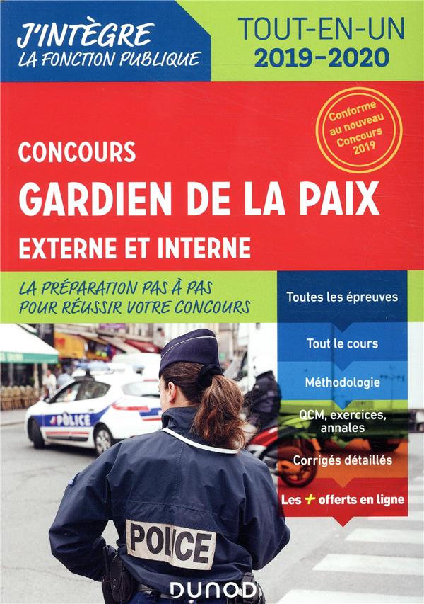 Fonction publique d'Etat Tome 1 ; concours gardien de la paix ; externe et interne (édition 2019/2020)