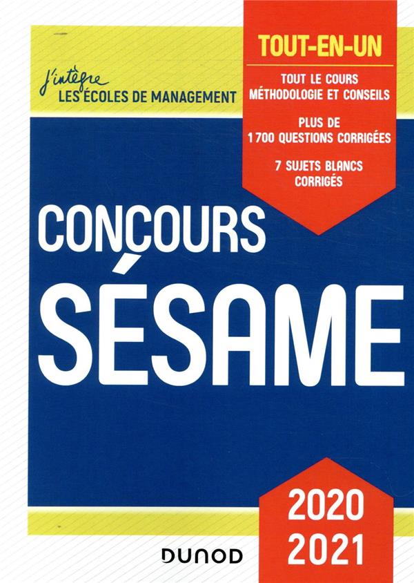 Concours Sésame ; tout-en-un (édition 2020/2021)