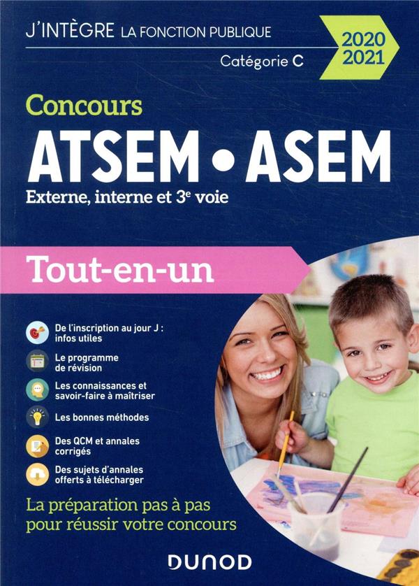 Fonction publique territoriale - t01 - concours atsem/asem - externe, interne, 3e voie - tout-en-un (édition 2020/2021)