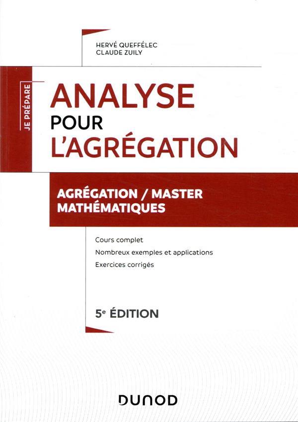 Je prépare : analyse pour l'agrégation (5e édition)