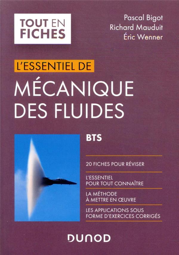 L'essentiel de mécanique des fluides ; BTS