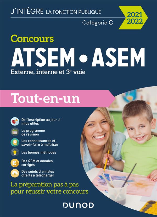 Concours ATSEM/ASEM ; externe, interne, 3e voie ; tout-en-un (édition 2021/2022)