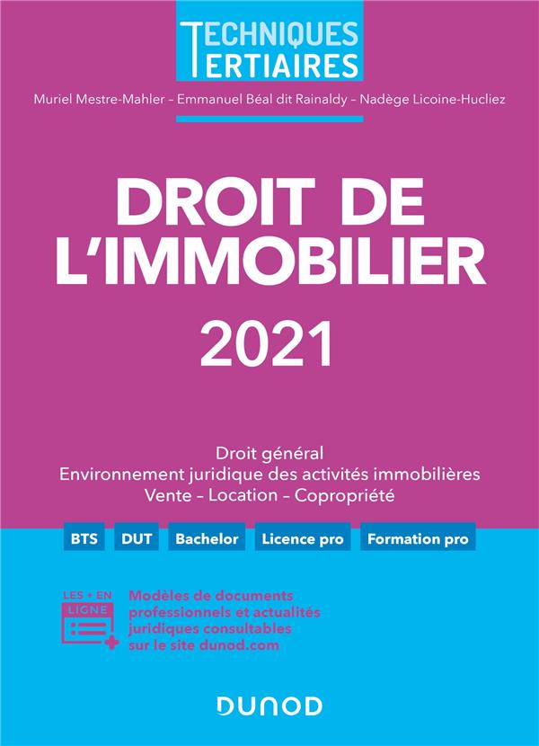 Droit de l'immobilier (édition 2021)
