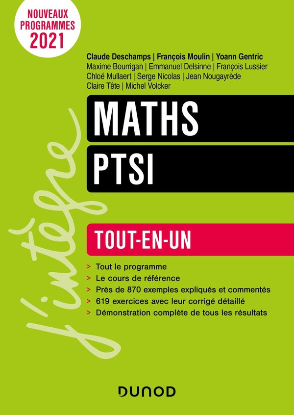 Maths PTSI ; tout-en-un