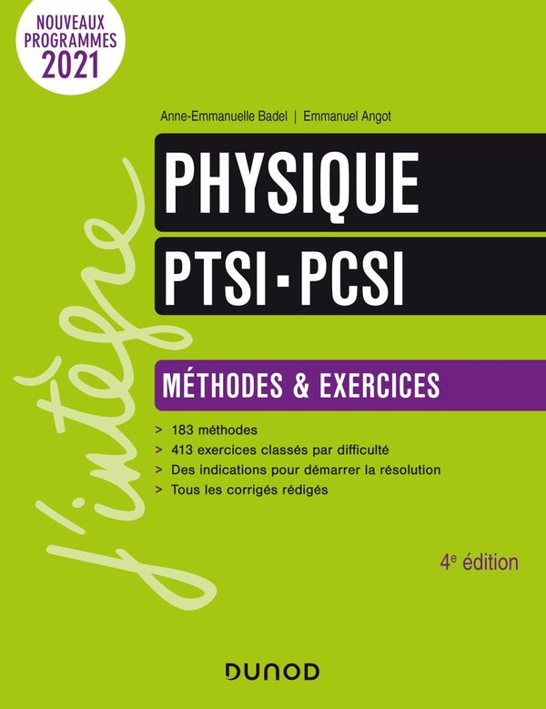 Physique PTSI-PCSI ; méthodes et exercices (4e édition)